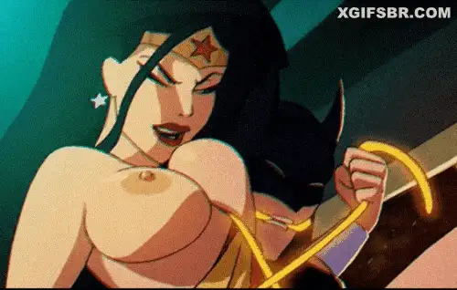 GIF animado mostra Batman fodendo a Mulher Maravilha por trás