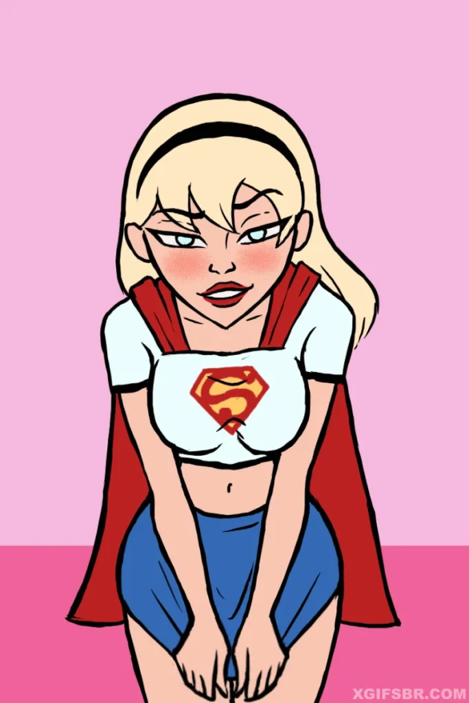 Gif Hentai Supergirl Mostrando Bucetinha Lisinha